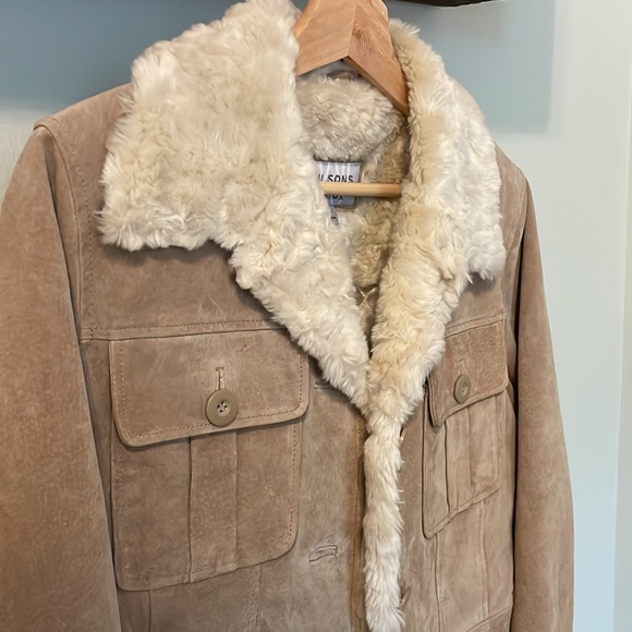 Wilson Leather Maxima Tan Suede Leather Jacket - Picture 3 of 8